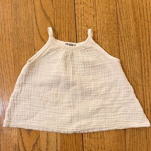 Go Gently Nation Kids 18/24 White Gauze Tank Play for small stain